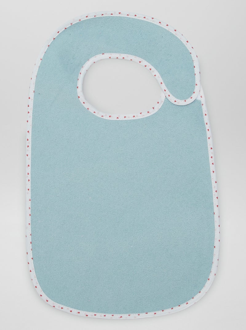 O lote de 7 babetes de felpa forrados BRANCO - Kiabi