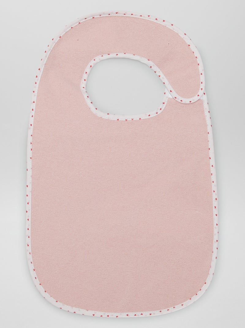 O lote de 7 babetes de felpa forrados BRANCO - Kiabi