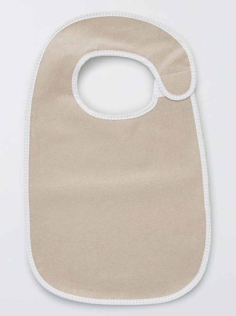 O lote de 7 babetes de felpa forrados MARROM - Kiabi