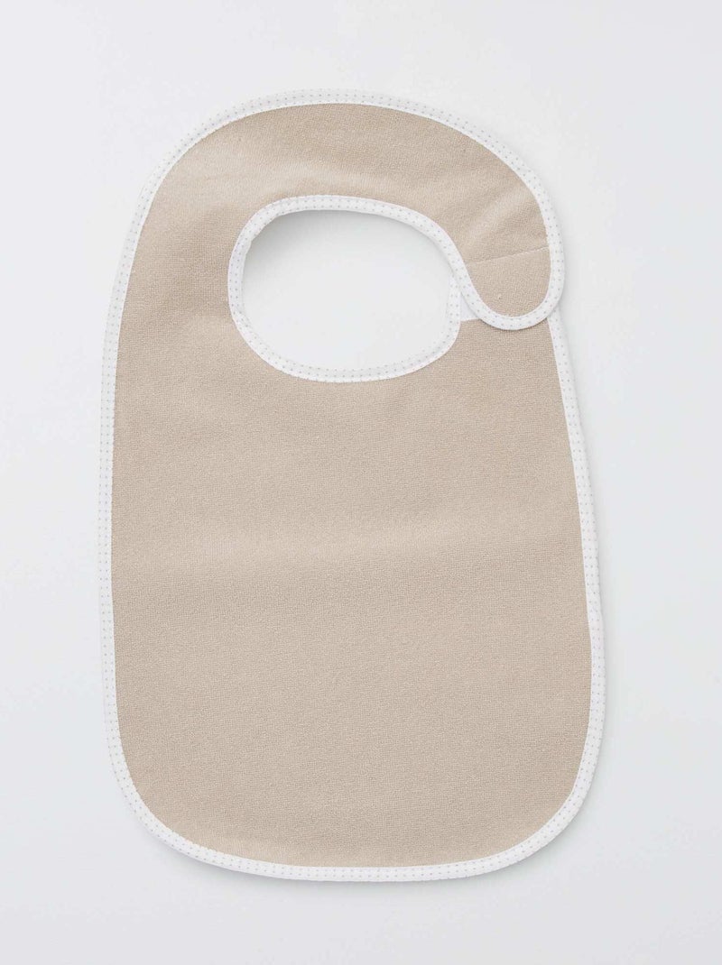 O lote de 7 babetes de felpa forrados MARROM - Kiabi