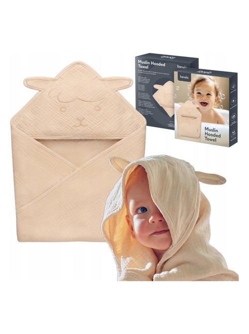 oalha com capuz em musselina LIONELO – 100% natural – 80 x 80 cm – Desde o primeiro dia de vida - Kiabi oalha com capuz em musselina LIONELO – 100% natural – 80 x 80 cm – Desde o primeiro dia de vida - Kiabi