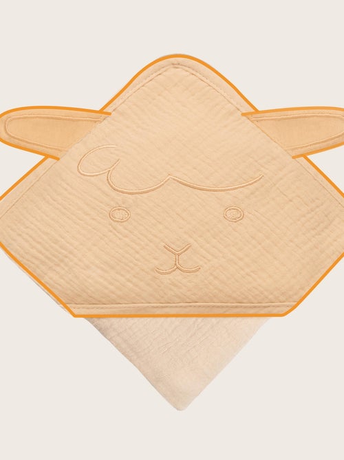 oalha com capuz em musselina LIONELO – 100% natural – 80 x 80 cm – Desde o primeiro dia de vida - Kiabi oalha com capuz em musselina LIONELO – 100% natural – 80 x 80 cm – Desde o primeiro dia de vida - Kiabi