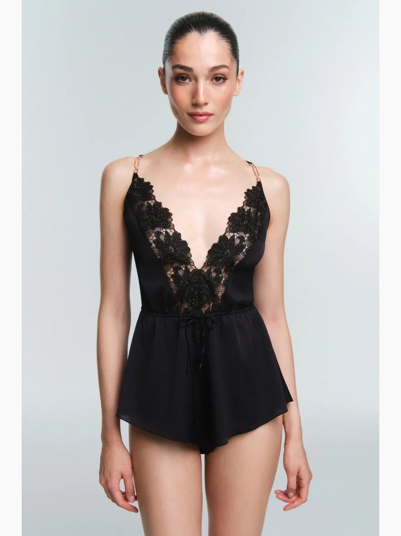 Obsidia body em renda penti Preto - Kiabi