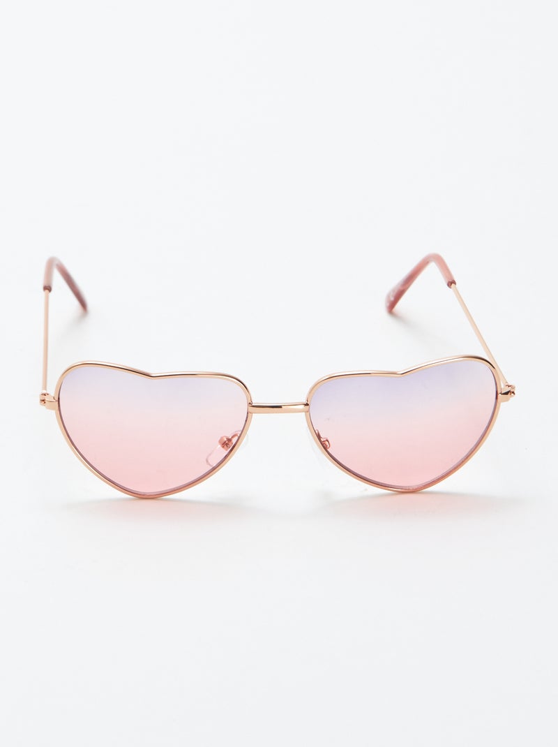 Óculos de sol em forma de coração ROSA - Kiabi