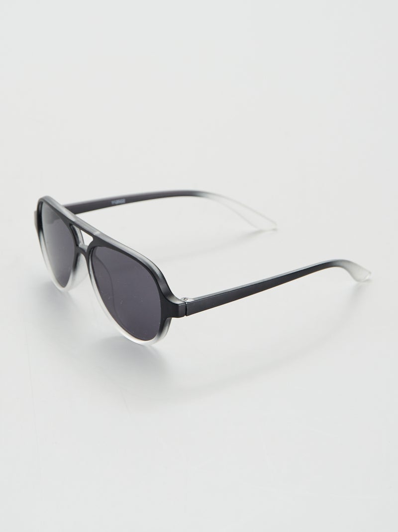 Óculos de sol estilo aviador Preto - Kiabi