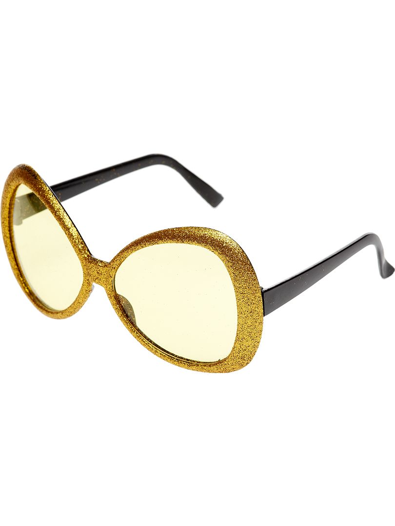 Óculos maxi com brilhantes Dourado - Kiabi