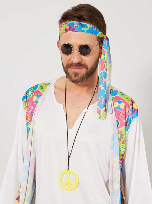 Óculos redondos de fato de hippie - Kiabi