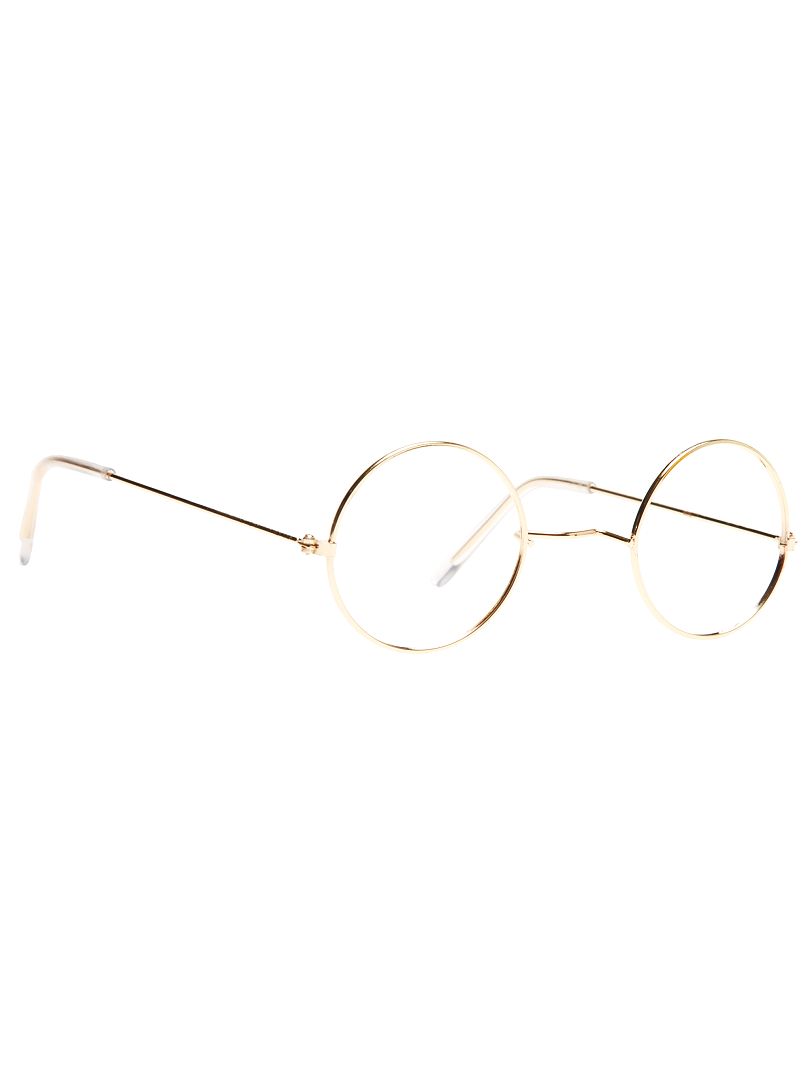 Óculos redondos em metal sem vidro Dourado - Kiabi