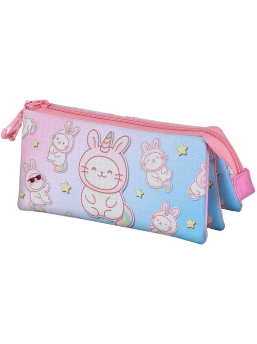 Oh My Pop Bunicat Estojo Triplo, Rosa - Kiabi Oh My Pop Bunicat Estojo Triplo, Rosa - Kiabi