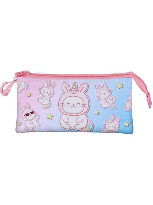 Oh My Pop Bunicat Estojo Triplo, Rosa - Kiabi Oh My Pop Bunicat Estojo Triplo, Rosa - Kiabi