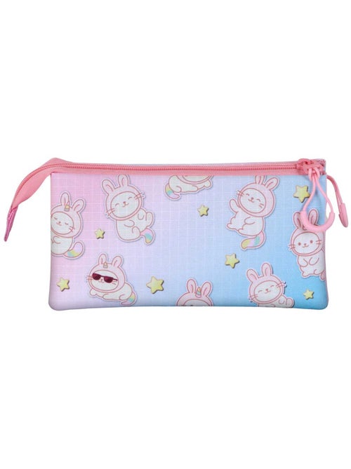 Oh My Pop Bunicat Estojo Triplo, Rosa - Kiabi Oh My Pop Bunicat Estojo Triplo, Rosa - Kiabi