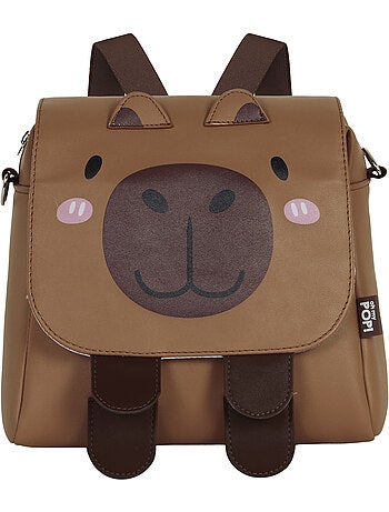 Oh My Pop Capybara Mala-Mochila Kawaii, Multicolorido