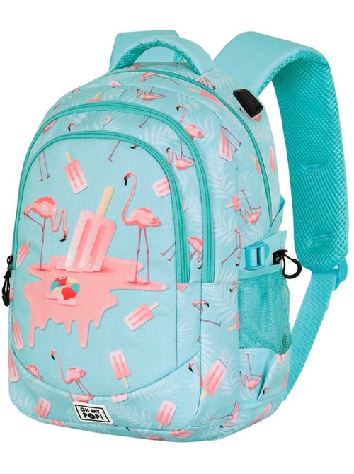 Oh My Pop Ice Flamingo Mochila Running PLUS, Turquesa - Kiabi