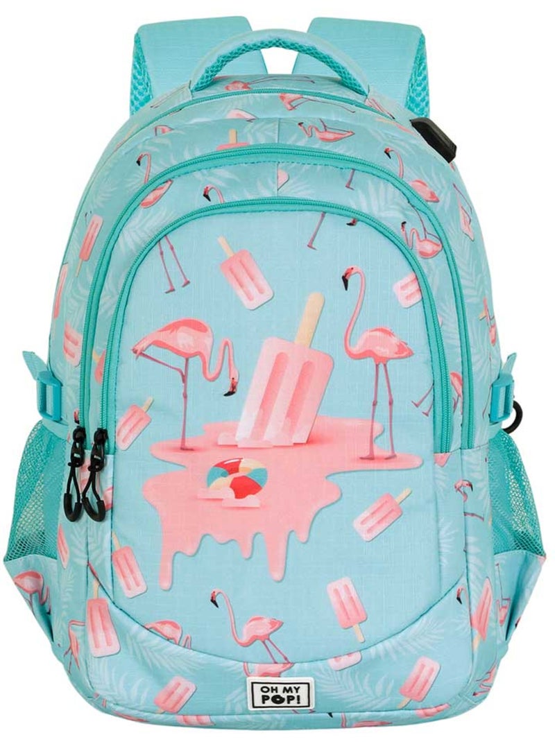 Oh My Pop Ice Flamingo Mochila Running PLUS, Turquesa Azul-turquesa - Kiabi