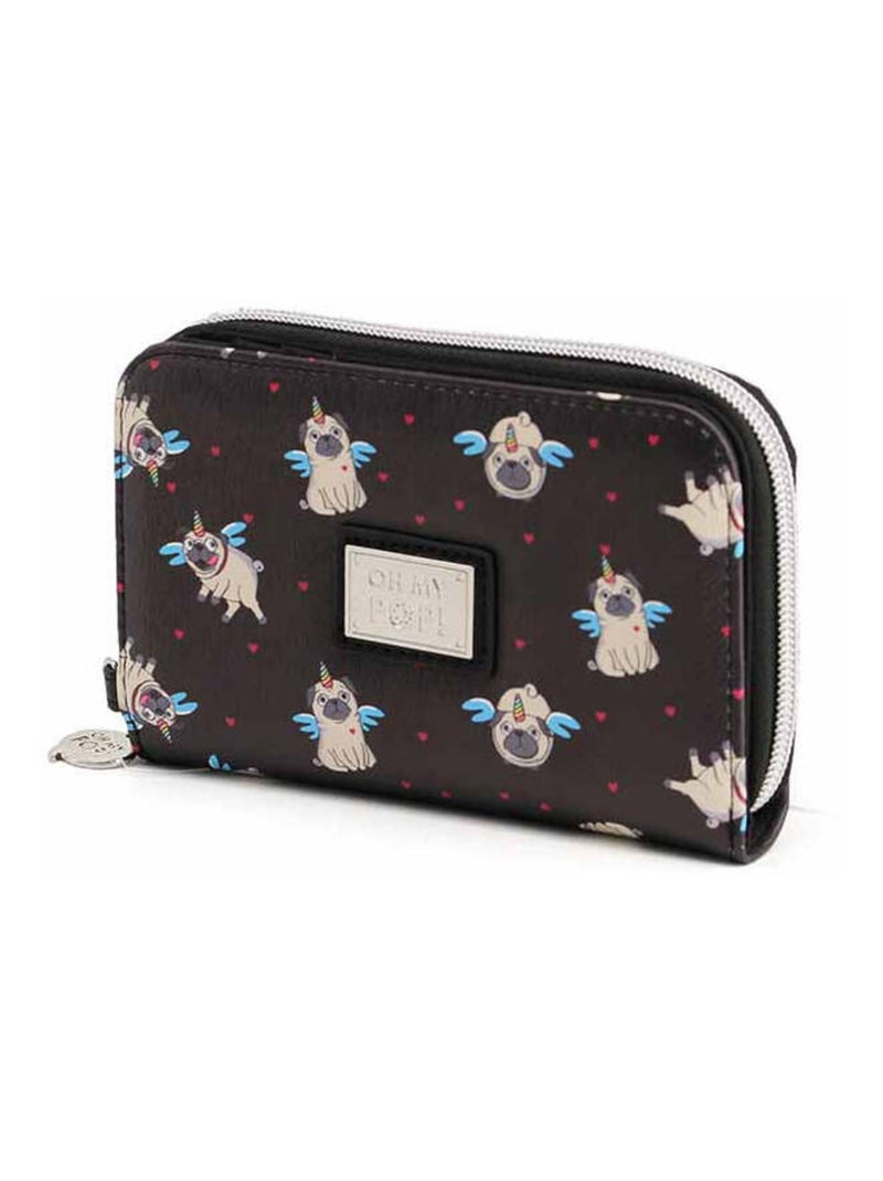 Oh My Pop Pug Carteira, Preta Preto - Kiabi