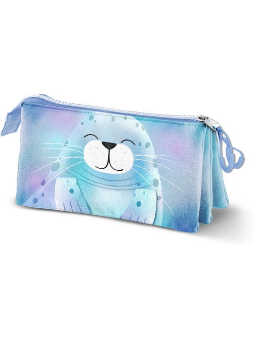 Oh My Pop Sealy Estojo Triplo, Azul - Kiabi Oh My Pop Sealy Estojo Triplo, Azul - Kiabi