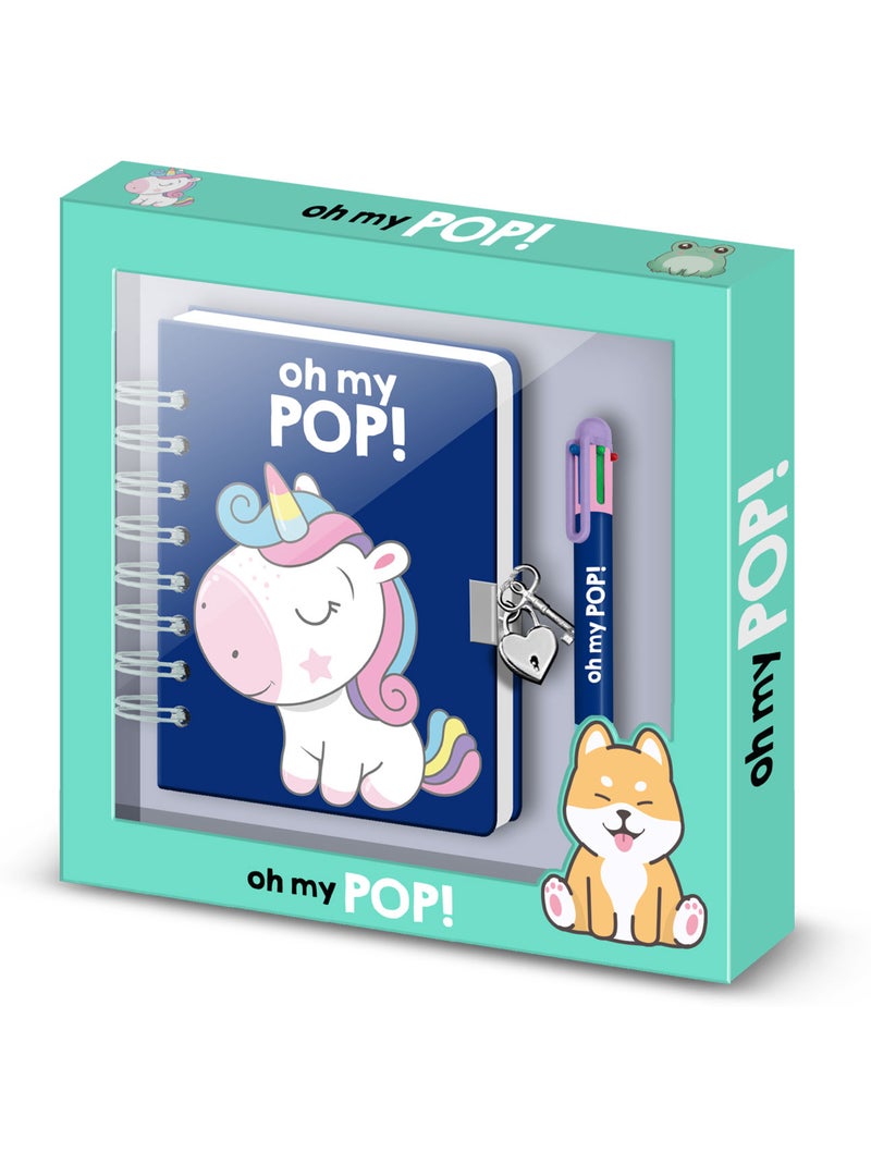 Oh My Pop Sweety Conjunto Diário A5 + Caneta 6 Cores, Multicolorido Multicolorido - Kiabi