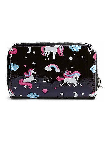 Oh My Pop Unicorn Carteira, Preta
