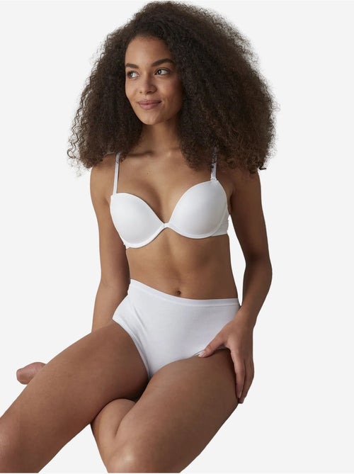 Optik fresh basic cover algodão cintura alta cueca penti - Kiabi