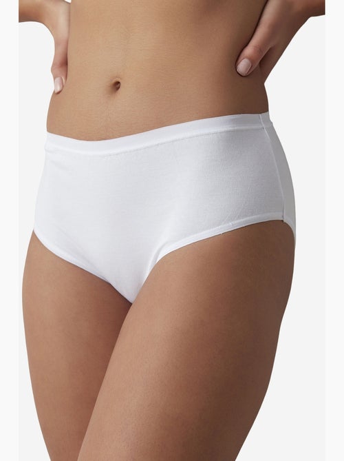 Optik fresh basic cover algodão cintura alta cueca penti - Kiabi