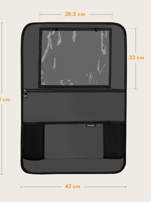 Organizador de banco 2em1 LIONELO - Bolso transparente - 5 bolsos de tamanhos diferentes - Kiabi