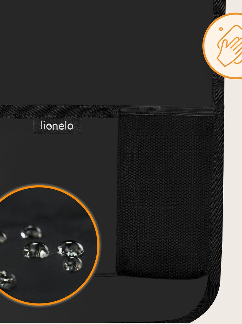 Organizador de banco 2em1 LIONELO - Bolso transparente - 5 bolsos de tamanhos diferentes Preto - Kiabi