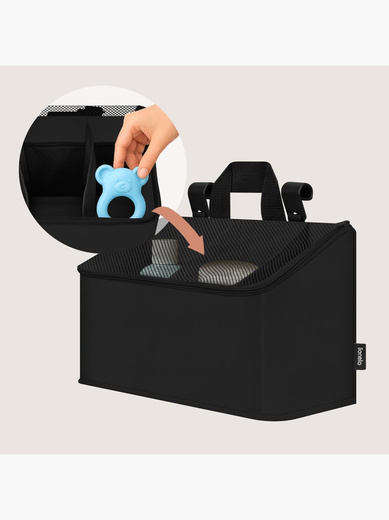 Organizador Suspenso para Berço LIONELO Sidepocket - Impermeável - 3 Compartimentos - Com Fecho Preto - Kiabi