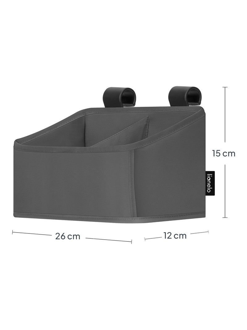 Organizador Suspenso para Berço LIONELO Sidepocket - Para Fraldas - Cesto Porta-Objetos Cinza - Kiabi