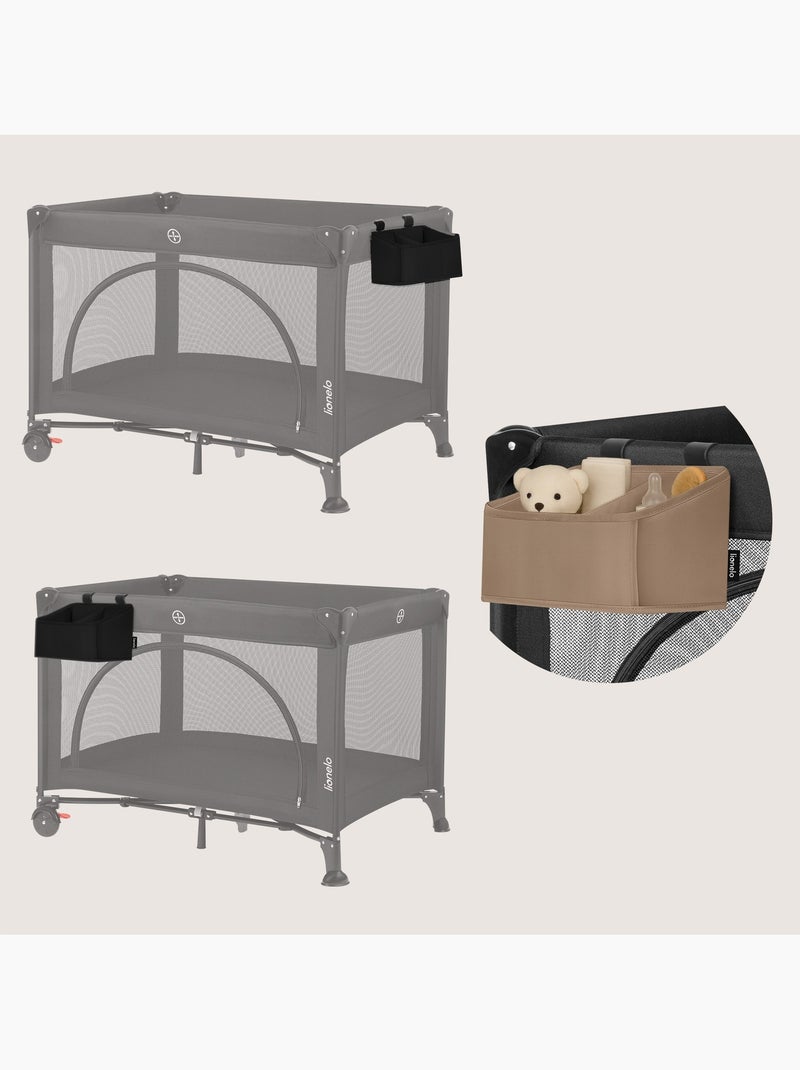 Organizador Suspenso para Berço LIONELO Sidepocket - Para Fraldas - Cesto Porta-Objetos Preto - Kiabi