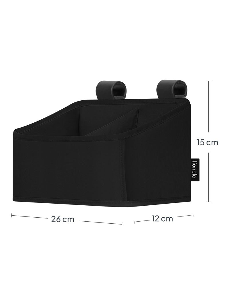 Organizador Suspenso para Berço LIONELO Sidepocket - Para Fraldas - Cesto Porta-Objetos Preto - Kiabi