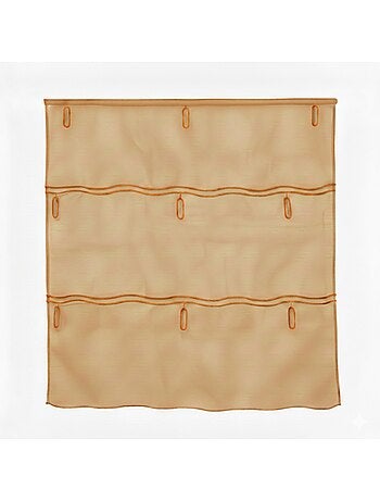 Organza lisa ajustável com casas de botão bordadas