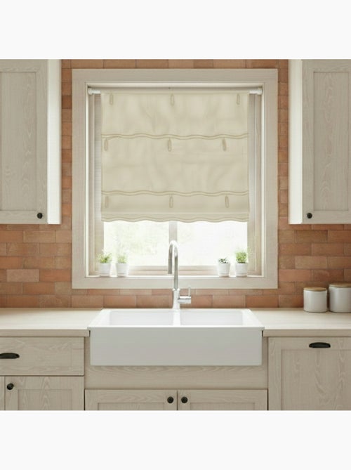 Organza lisa ajustável com casas de botão bordadas - Kiabi
