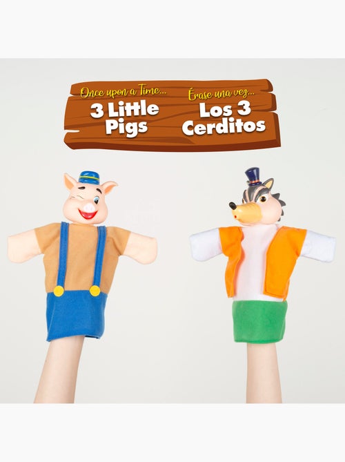 Os três porquinhos conjunto de marionetes 25 cm cucu show - Kiabi