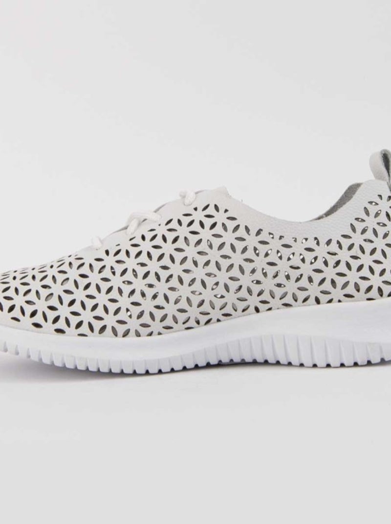 Oxford Couro Natural Purapiel Branco - Kiabi