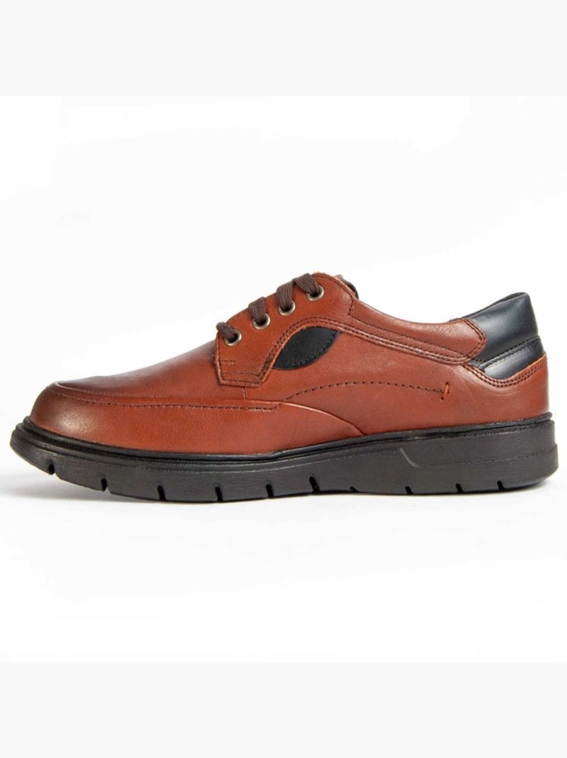 Oxford Couro Natural Purapiel Castanho - Kiabi