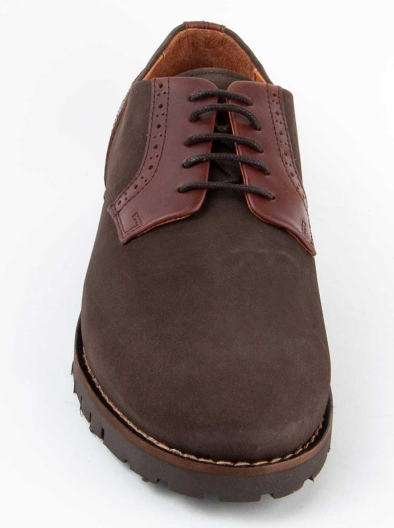Oxford Couro Natural Purapiel Castanho - Kiabi