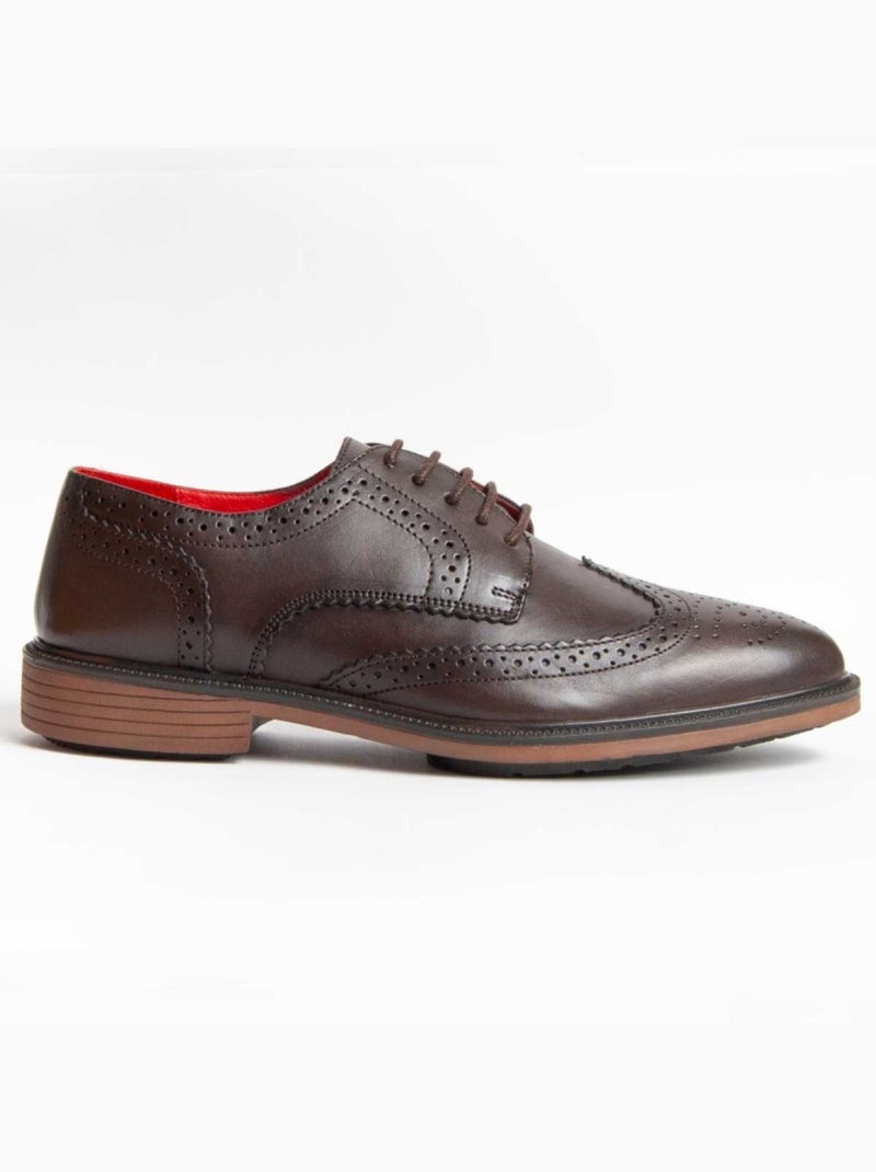 Oxford Couro Natural Purapiel Castanho - Kiabi