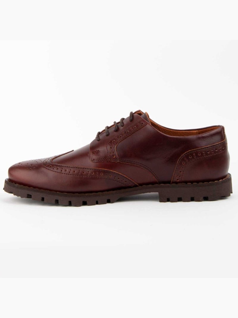 Oxford Couro Natural Purapiel Castanho - Kiabi