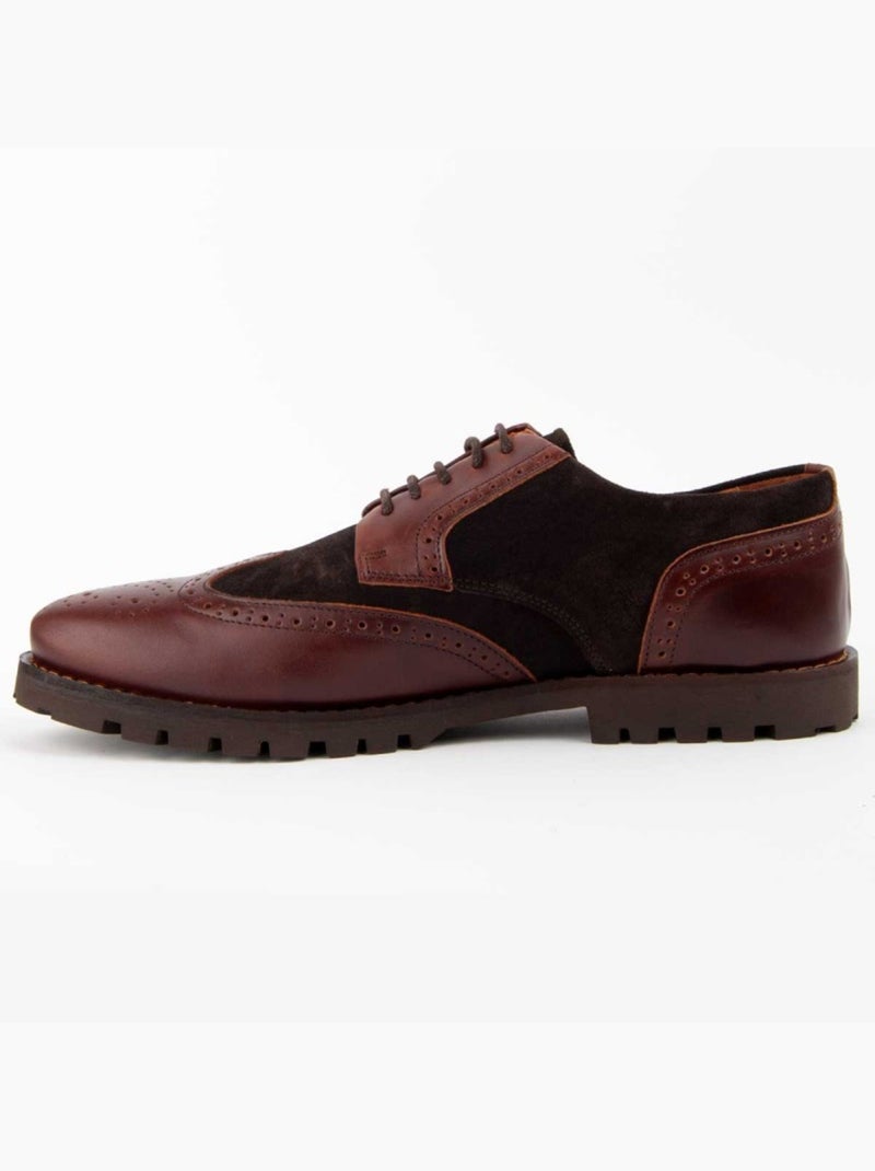 Oxford Couro Natural Purapiel Castanho - Kiabi