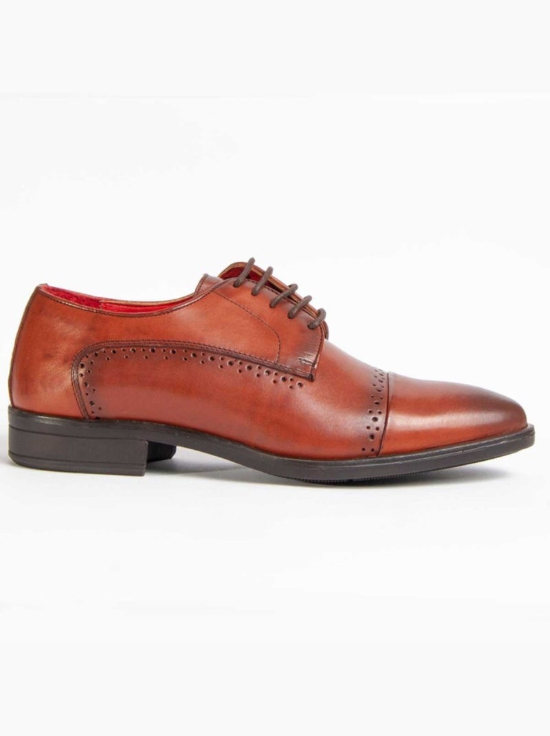 Oxford Couro Natural Purapiel Castanho - Kiabi