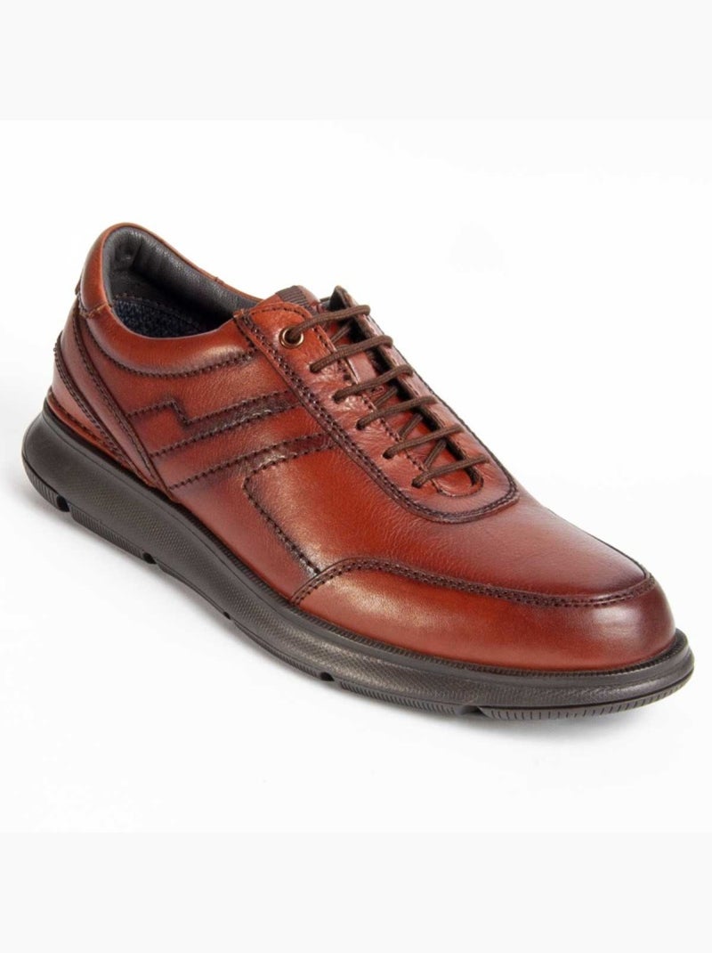Oxford Couro Natural Purapiel Castanho - Kiabi