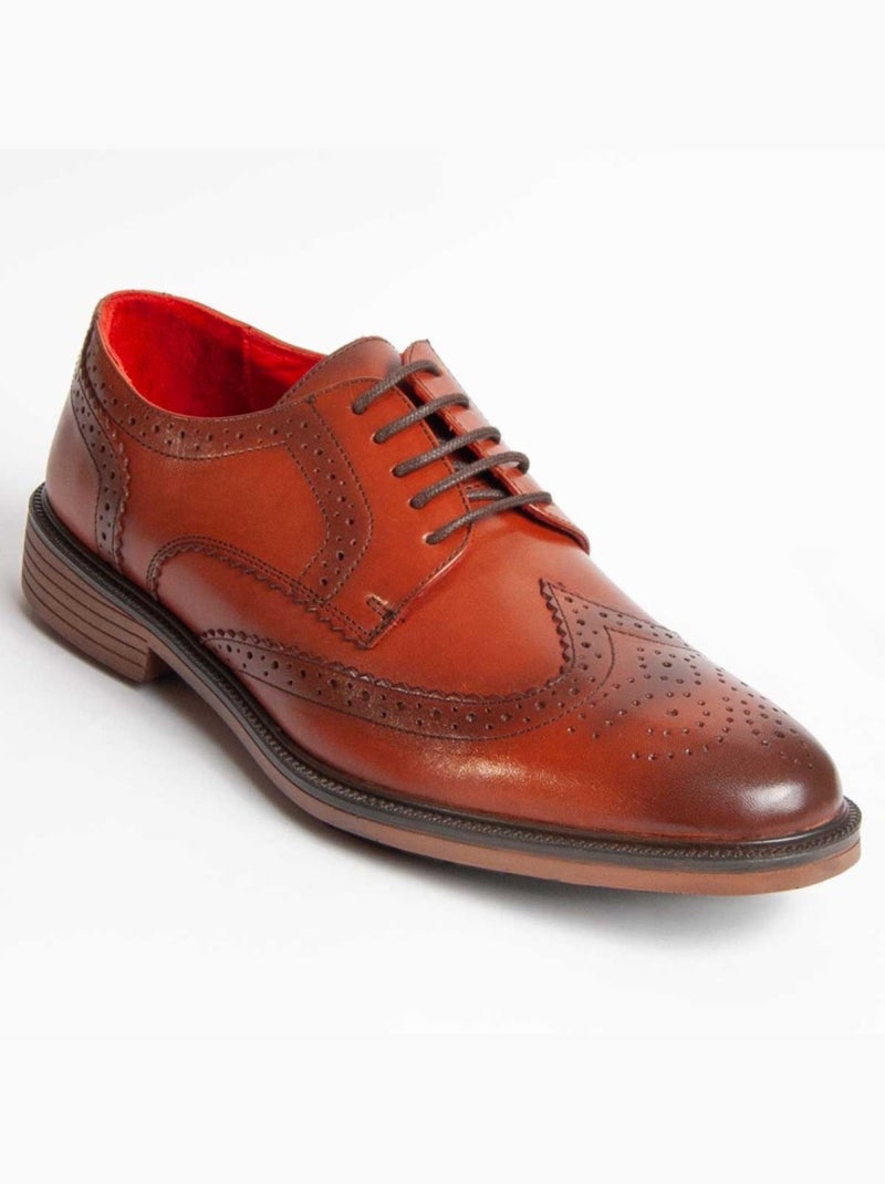 Oxford Couro Natural Purapiel Castanho - Kiabi