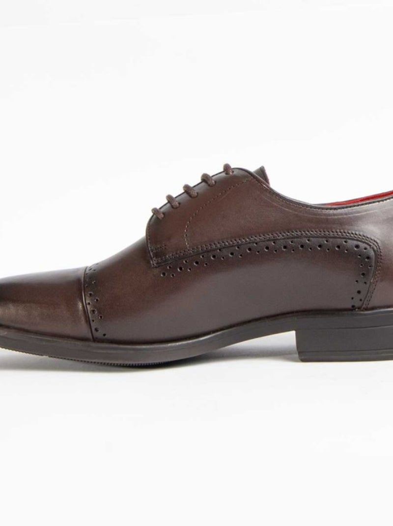 Oxford Couro Natural Purapiel Castanho - Kiabi