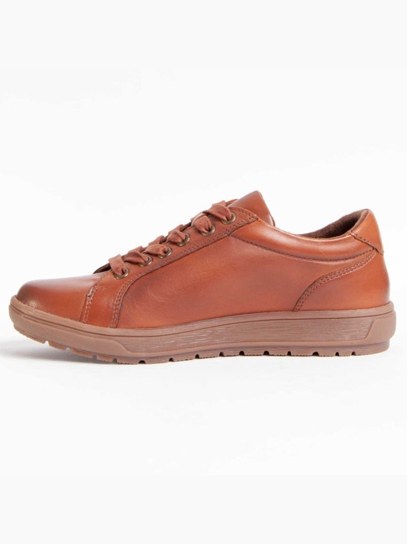Oxford Couro Natural Purapiel Castanho - Kiabi