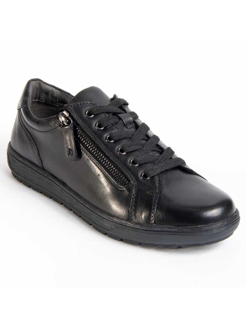 Oxford Couro Natural Purapiel Preto - Kiabi