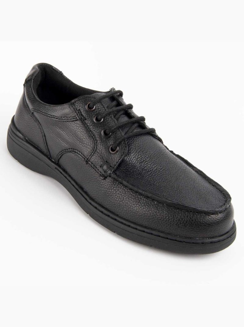 Oxford Couro Natural Purapiel Preto - Kiabi