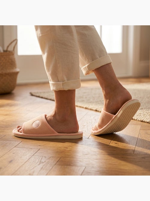 OZABI Chinelo Mula Mulher Pack 2 Pares Tecido Gofrado Ponta Aberta - Kiabi