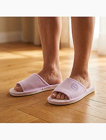 OZABI Chinelo Mula Mulher Pack 2 Pares Tecido Gofrado Ponta Aberta