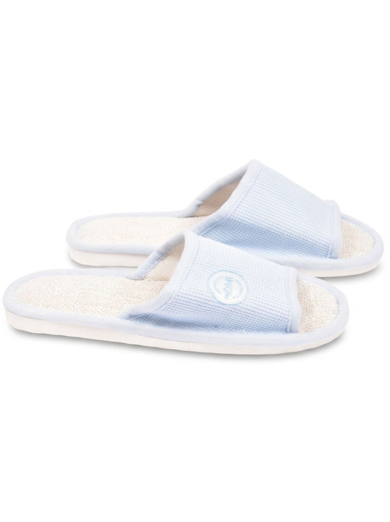 OZABI Chinelo Mula Mulher Pack 2 Pares Tecido Gofrado Ponta Aberta Branco - Kiabi