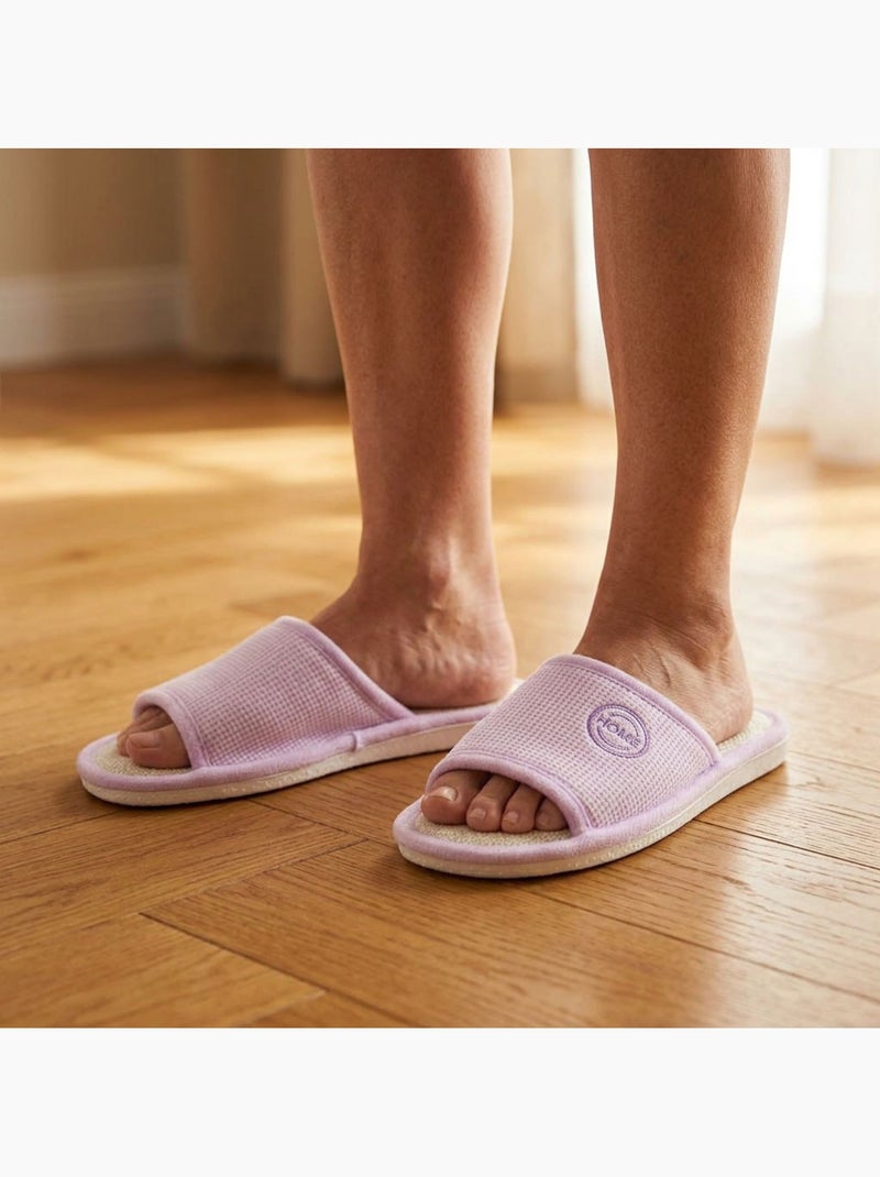 OZABI Chinelo Mula Mulher Pack 2 Pares Tecido Gofrado Ponta Aberta Branco - Kiabi